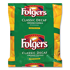 Folgers Coffee Filter Packs, Decaffeinated Classic Roast, 9/10oz, 40/Carton (06122)
