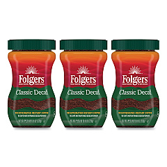 Folgers Instant Coffee Crystals, Decaf Classic, 8 oz (20630)