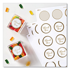 Avery Round Labels, 2" dia, White with Gold Border, 12/Sheet, 10 Sheets/Pack (22876)