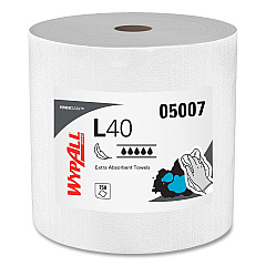 WypAll L40 Towels, Jumbo Roll, 12.5 x 12.2, White, 750/Roll (05007)
