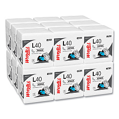 WypAll L40 Towels, 1/4 Fold, 12.5 x 12, White, 56/Box, 18 Packs/Carton (05701)