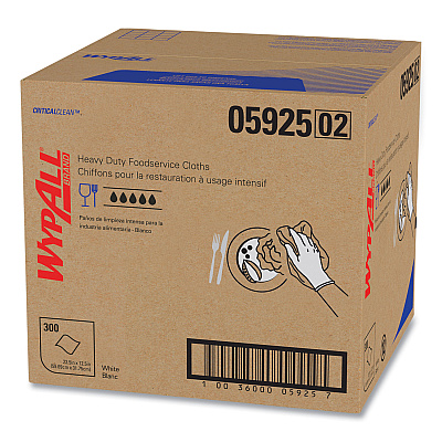 WypAll X70 Wipers, Kimfresh Antimicrobial, 12.5 x 23.5, White, 300/Carton (05925)