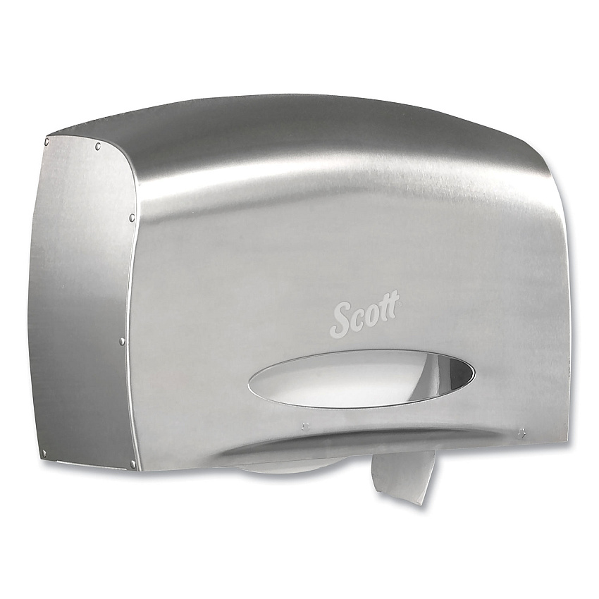 Scott Pro Coreless Jumbo Roll Tissue Dispenser, EZ Load, 6x9.8x14.3, Stainless Steel (09601)