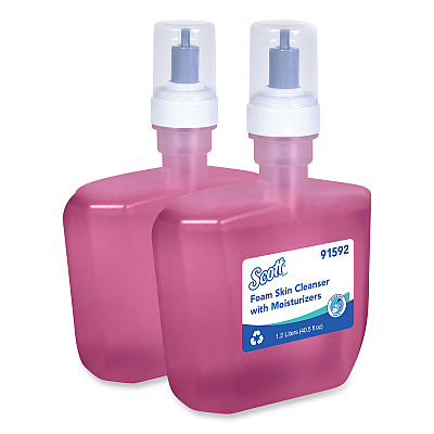 Scott Pro Foam Skin Cleanser with Moisturizers, Citrus Floral, 1.2 L Refill, 2/Carton (91592)