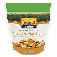 Setton Farms Pistachio Nut Blend, Pistachio, Almonds, Cashews, 4 oz Bag, 10/Carton (5234)