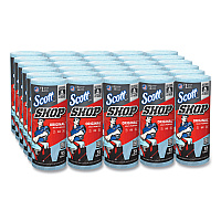 Scott Shop Towels, Standard Roll, 1-Ply, 9.4 x 11, Blue, 55/Roll, 30 Rolls/Carton (75130)