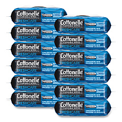 Cottonelle Fresh Care Flushable Cleansing Cloths, 1-Ply, 3.75 x 5.5, White, 42/Pack, 12 Packs/Carton (44932CT)
