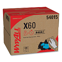 WypAll General Clean X60 Cloths, 12.5 x 16.8, White, 252/Carton (54015)