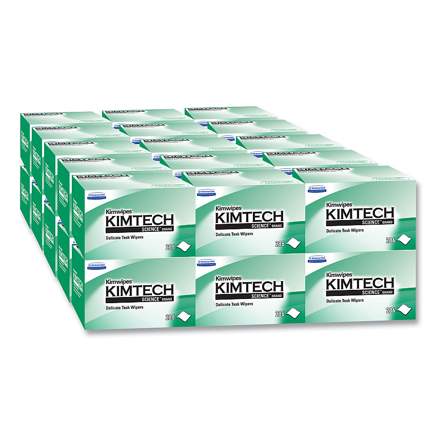 Kimtech Kimwipes Delicate Task Wipers, 1-Ply, 4.4 x 8.4, 280/Box, 30 Boxes/Carton (34120)