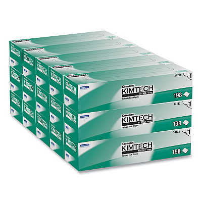 Kimtech Kimwipes Delicate Task Wipers, 1-Ply, 11.8 x 11.8, 198/Box, 15 Boxes/Carton (34133)