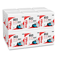 WypAll General Clean X60 Cloths, 1/4 Fold, 12.5 x 13, White, 76/Box, 12 Boxes/Carton (34865)