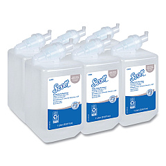 Scott Essential Alcohol-Free Foam Hand Sanitizer, 1,000 mL Cassette, Unscented, 6/Carton (12977)