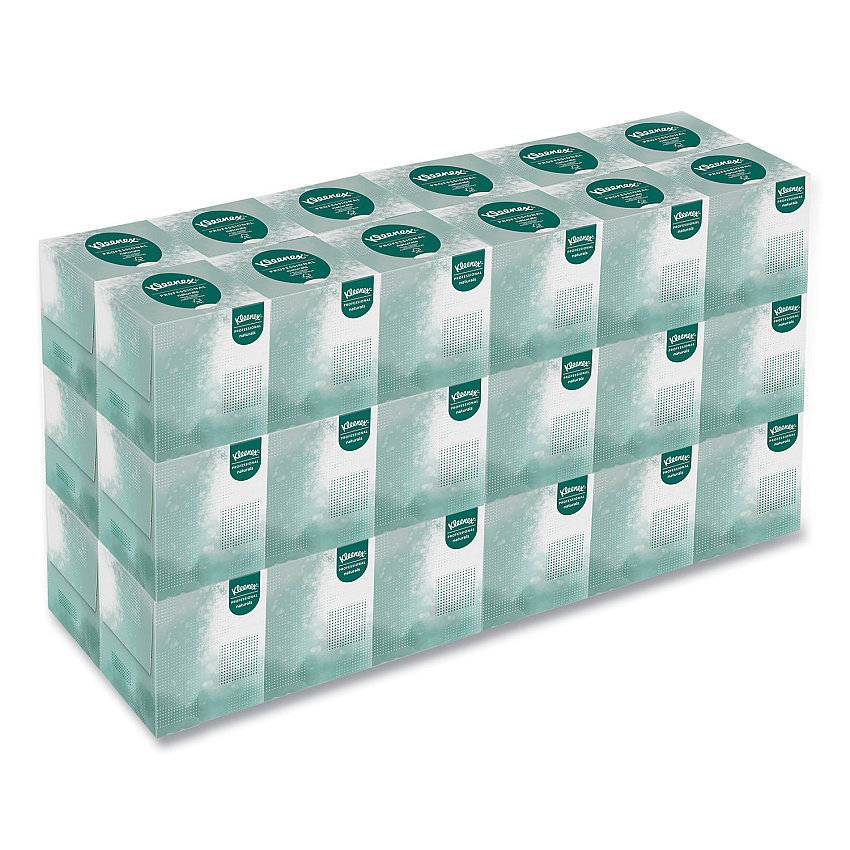 Kleenex Naturals Facial Tissue for Business, BOUTIQUE POP-UP Box, 2-Ply, White, 95 Sheets/Box, 36 Boxes/Carton (21272)