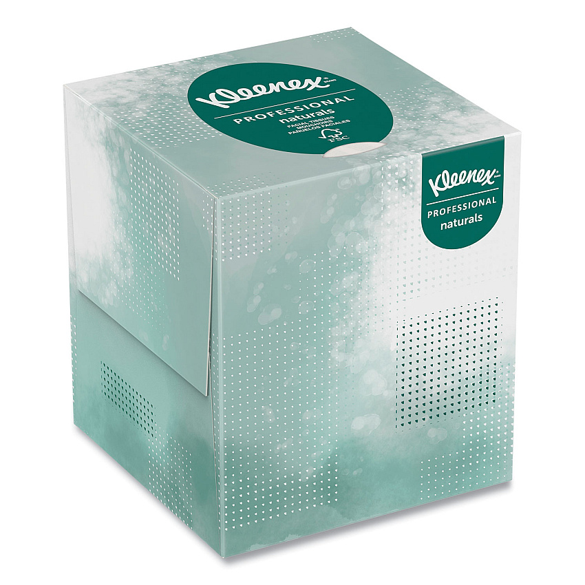 Kleenex Naturals Facial Tissue, 2-Ply, White, 95 Sheets/Box (21272BX)