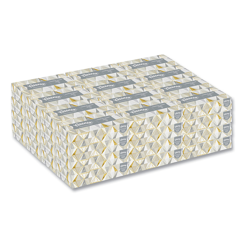 Kleenex White Facial Tissue for Business, 2-Ply, White, Pop-Up Box, 125 Sheets/Box, 48 Boxes/Carton (21606CT)