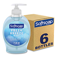 Softsoap Liquid Hand Soap Pumps, Fresh Breeze, 7.5 oz Pump Bottle 6/Carton (US04964CT)