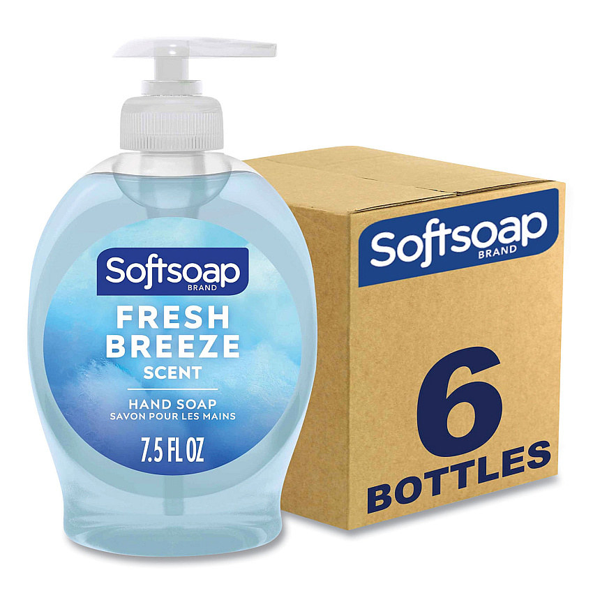 Softsoap Liquid Hand Soap Pumps, Fresh Breeze, 7.5 oz Pump Bottle 6/Carton (US04964CT)