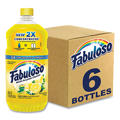 Fabuloso Multi-Use Cleaner, Refreshing Lemon Scent, 56 oz Bottle, 6/Carton (MX06157CT)