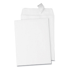 Quality Park Redi-Strip Catalog Envelope, #1, Cheese Blade Flap, Redi-Strip Closure, 6 x 9, White, 100/Box (44182)