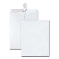 Quality Park Redi-Strip Catalog Envelope, #13 1/2, Cheese Blade Flap, Redi-Strip Closure, 10 x 13, White, 100/Box (44782)