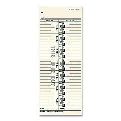 TOPS Time Clock Cards, Replacement for 10-800292, One Side, 3.5 x 9, 500/Box (1256)