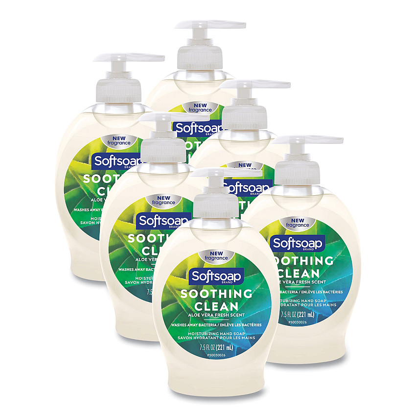 Softsoap Moisturizing Hand Soap, Aloe, 7.5 oz Bottle, 6/Carton (45634)