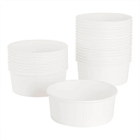 Karat Food Bucket, 32 oz, 6.5" Dia x 2.4"h, White, Paper, 360/Carton (FPPSB32)