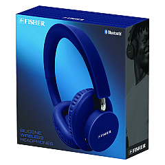 Fisher Silicone Wireless Headphones, Blue (FBHP480B)