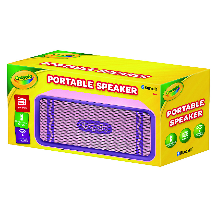 Crayola Portable Speaker, Bluetooth, Purple (CBT300P)