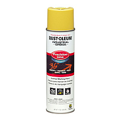 Rust-Oleum Industrial Choice Precision Line Marking Paint, Flat High-Visibility Yellow, 17 oz Aerosol Can, 12/Carton (203034CT)