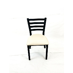 JMC Furniture White Horse Series Side Chairs, Supports Up to 300 lb, 18" Seat Height, Cream Seat, Black Back, Black Base (WHCBVSCRM)
