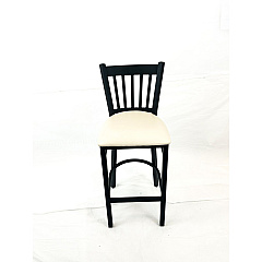 JMC Furniture Cobra Series Barstool, Supports Up to 300 lbs, 28.5" Seat Height, Cream Seat, Black Back, Black Base (CBBVSCRM)