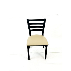 JMC Furniture White Horse Series Side Chairs, Supports Up to 300 lb, 18" Seat Height, Taupe Seat, Black Back, Black Base (WHCBVSTAU)