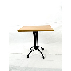 JMC Furniture Solid Wood Tables, Cast Aluminum Base, Square, 36w x 36d x 29.75h, Natural (106C3636D)