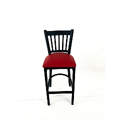 JMC Furniture Cobra Series Barstool, Supports Up to 300 lb, 28.5" Seat Height, Burgundy Seat, Black Back, Black Base (CBBVSBUR)