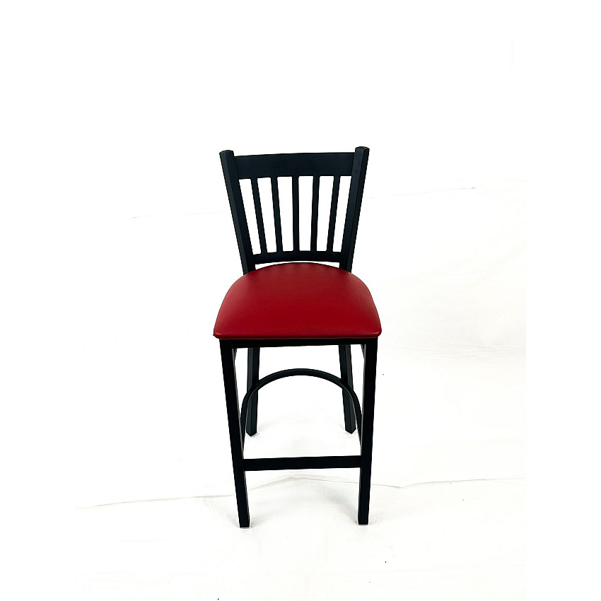 JMC Furniture Cobra Series Barstool, Supports Up to 300 lb, 28.5" Seat Height, Burgundy Seat, Black Back, Black Base (CBBVSBUR)