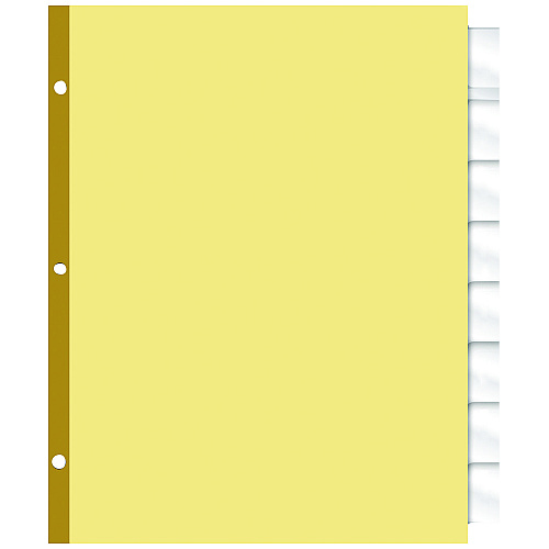 AbilityOne 7530017035694, SKILCRAFT Big Tab Insertable Dividers, 8-Tab, 11 x 8.5, Yellow, 1 Set