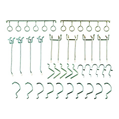 Global Industrial Pegboard Hooks, 30-Piece Assorted Hooks, Steel (606968)
