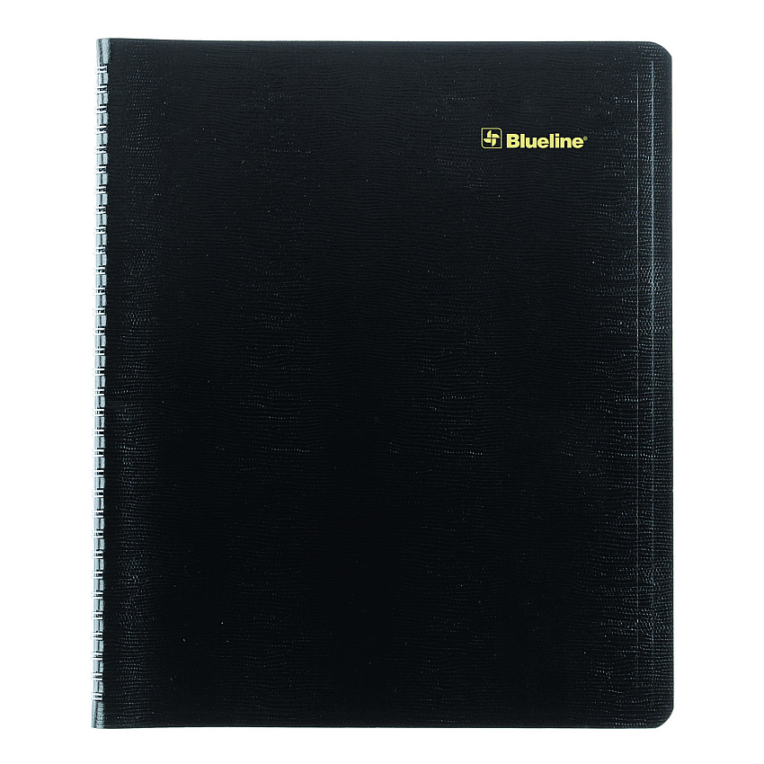 Blueline Plan and Link Monthly Planner, 11" x 9.06", Black Cover, 16-Months: Sept 2024 to Dec 2025 (C151281T)