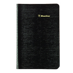 Blueline Plan and Link Weekly Planner, 8" x 5", Black Cover, 12-Month (Jan to Dec): 2025 (C507581T)