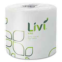 Livi VPG Bath Tissue, 2-Ply, White, 500 Sheets, 96 Rolls/Carton (21724)