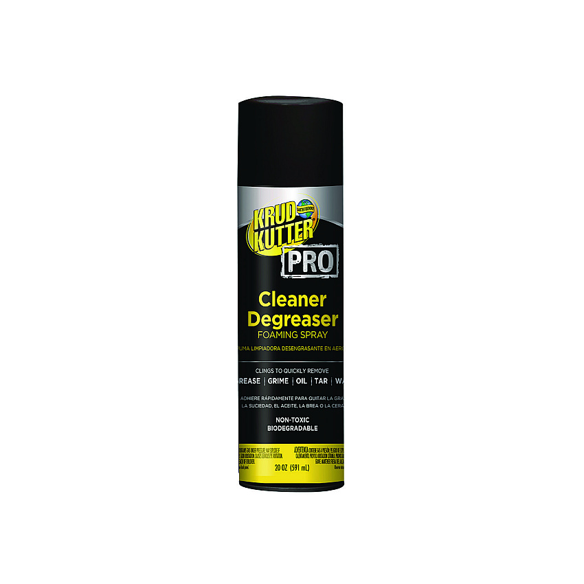 KRUD KUTTER PRO Ready-To-Use Cleaner Degreaser Foaming Spray, 20 oz Aerosol Can, 6/Carton (352239)