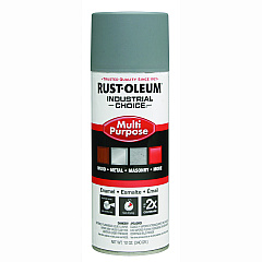 Rust-Oleum Industrial Choice 1600 System Multi-Purpose Enamel Spray Paint, Flat Gray, 12 oz Aerosol Can, 6/Carton (1680830V)