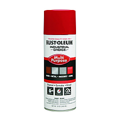 Rust-Oleum Industrial Choice 1600 System Multi-Purpose Enamel Spray Paint, Flat Safety Red, 12 oz Aerosol Can, 6/Carton (1660830)