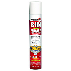Zinsser BIN Aerosol Primer with Turbo Spray System, Interior, Flat White, 26 oz Aerosol Can, 6/Carton (356880)