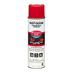Rust-Oleum Industrial Choice M1800 System Water-Based Precision Line Marking Paint, Flat Safety Red, 17 oz Aerosol Can, 12/Carton (203038CT)