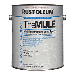 Rust-Oleum Commercial The MULE (Modified Urethane Latex Epoxy), Interior/Exterior, Gloss Glass White, 1 gal Bucket/Pail, 2/Carton (375658)