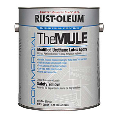 Rust-Oleum Commercial The MULE (Modified Urethane Latex Epoxy), Interior/Exterior, Gloss Safety Yellow, 1 gal Bucket/Pail, 2/Carton (375661)
