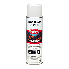 Rust-Oleum Industrial Choice M1800 System Water-Based Precision Line Marking Paint, Flat White, 17 oz Aerosol Can, 12/Carton (203039CT)