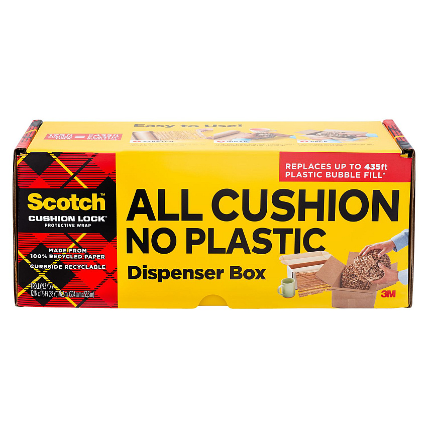 Scotch Cushion Lock Protective Wrap, 12" x 150 ft, Brown (PCW12175DB)
